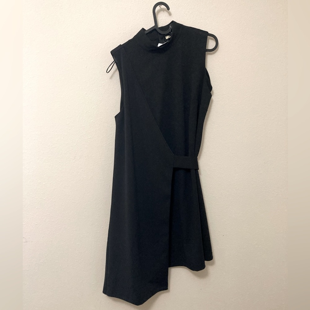 Black asymmetrical dress sleeveless